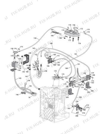 Взрыв-схема кофеварки (кофемашины) Electrolux ESP4SL10SP - Схема узла Water distributor